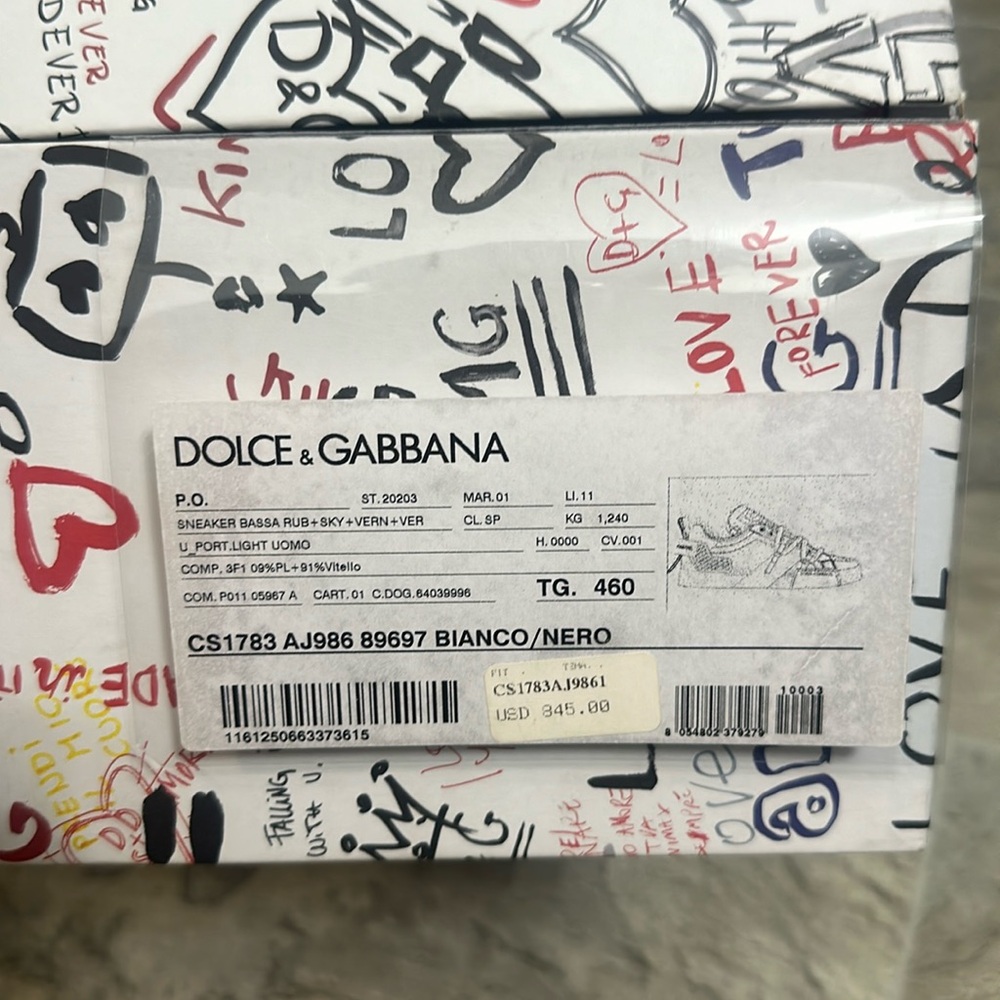 Dolce & Gabbana Bianco Nero Sneakers